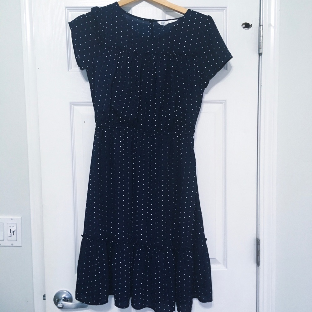 Downeast Basics Ruffle Polka Dot Dress